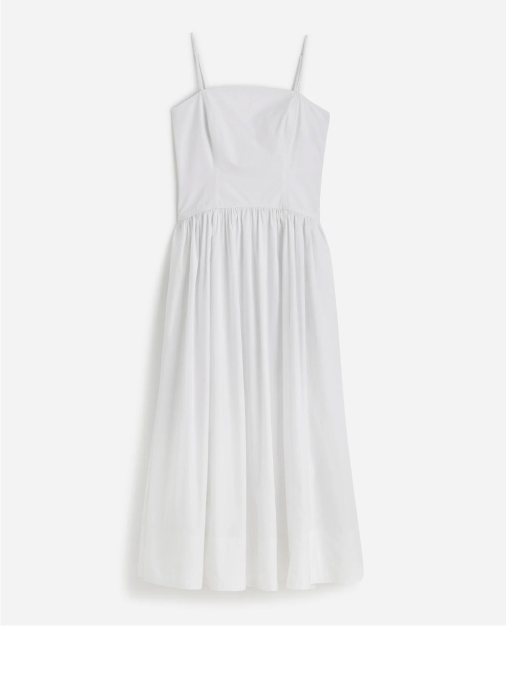 Madewell White Poplin Maxi Dress